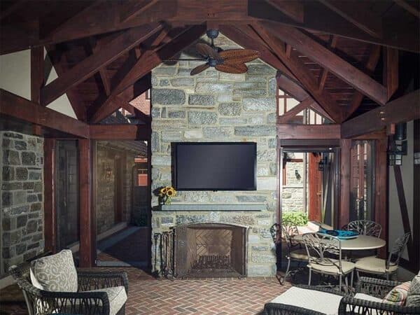 What do you call an outdoor living room?