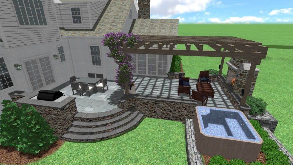 3D Outdoor Living Space Design