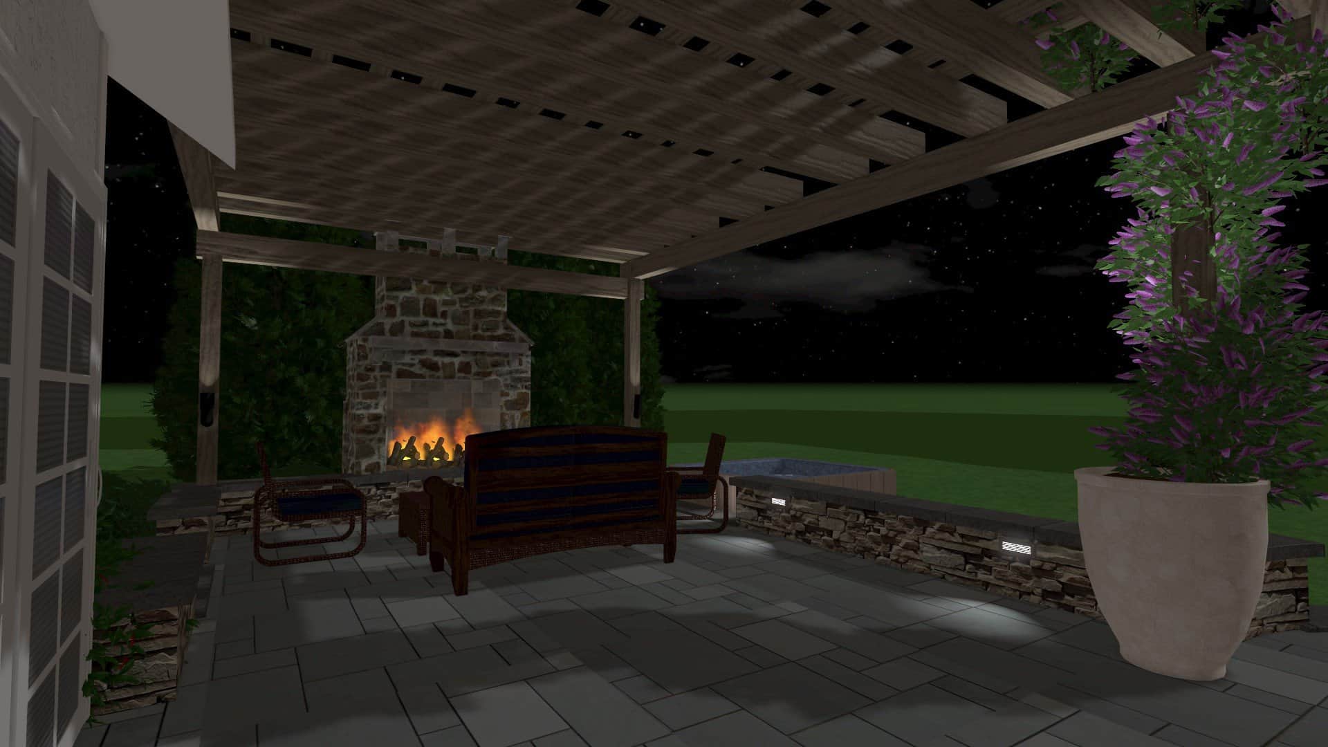 Outdoor Fireplace Design