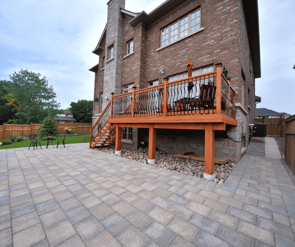 Deck and patio combination