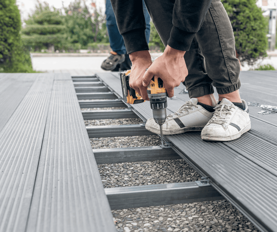 Installing composite decking