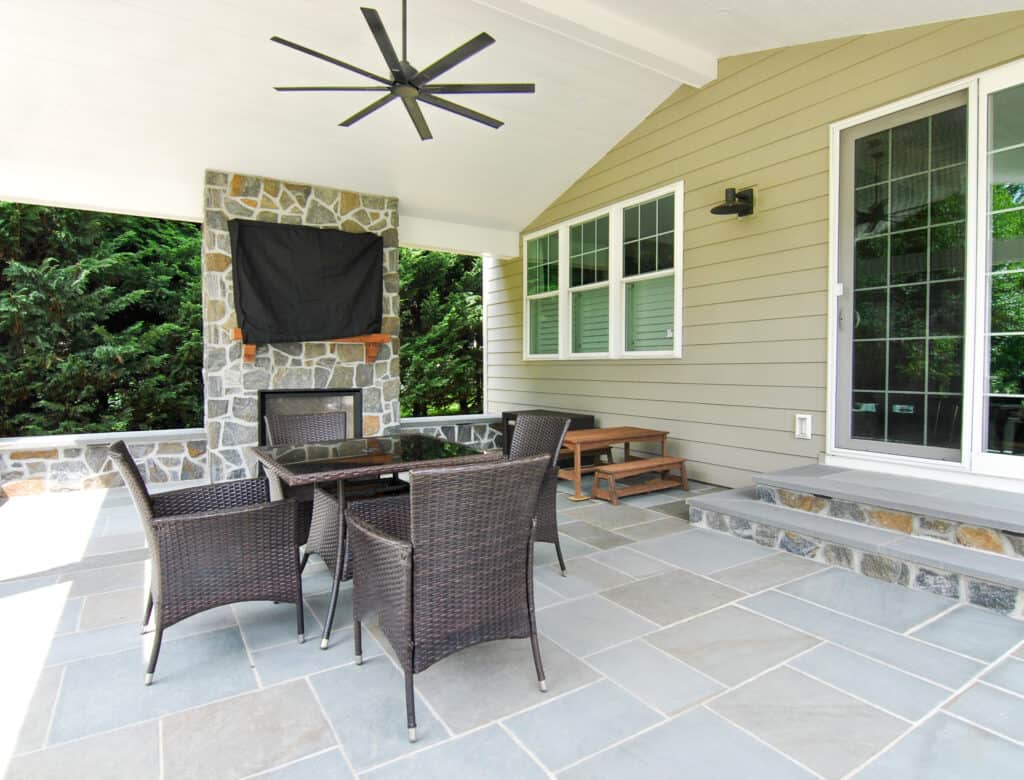 Backyard upgrades include patios