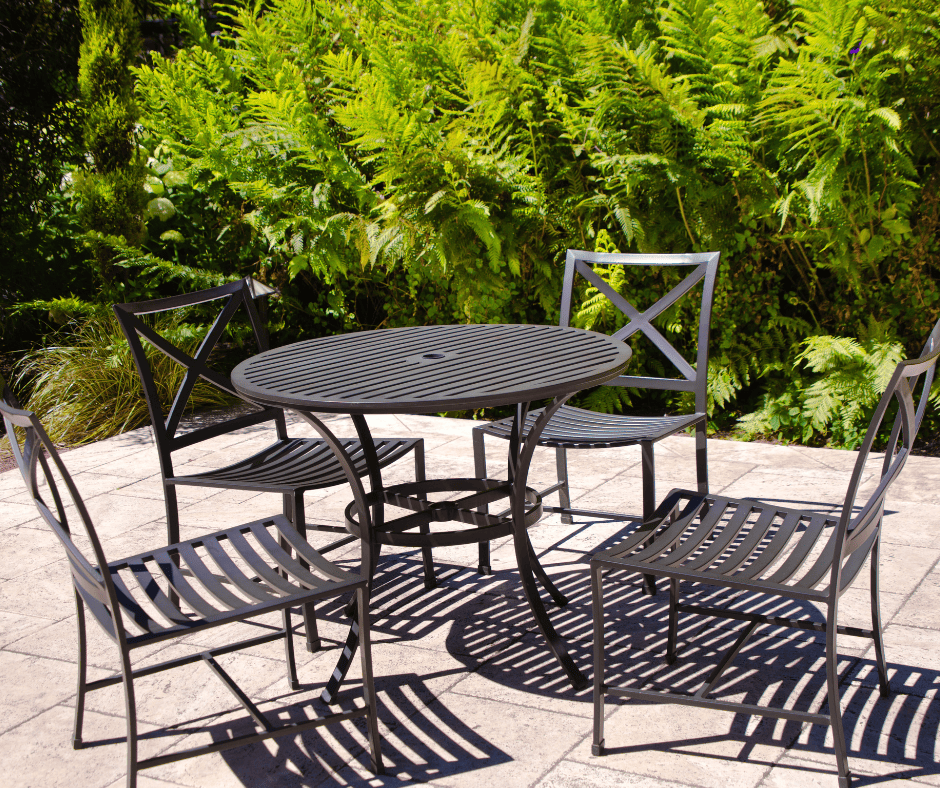Wrought iron outdoor furniture