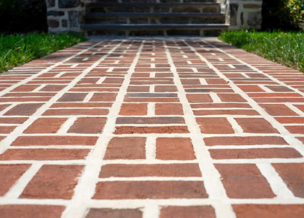 Hardscaping includes brick and brick walkways